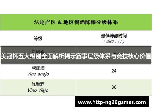 美冠杯五大级别全面解析揭示赛事层级体系与竞技核心价值 美冠杯五大级别全面解析揭示赛事层级体系与竞技核心价值